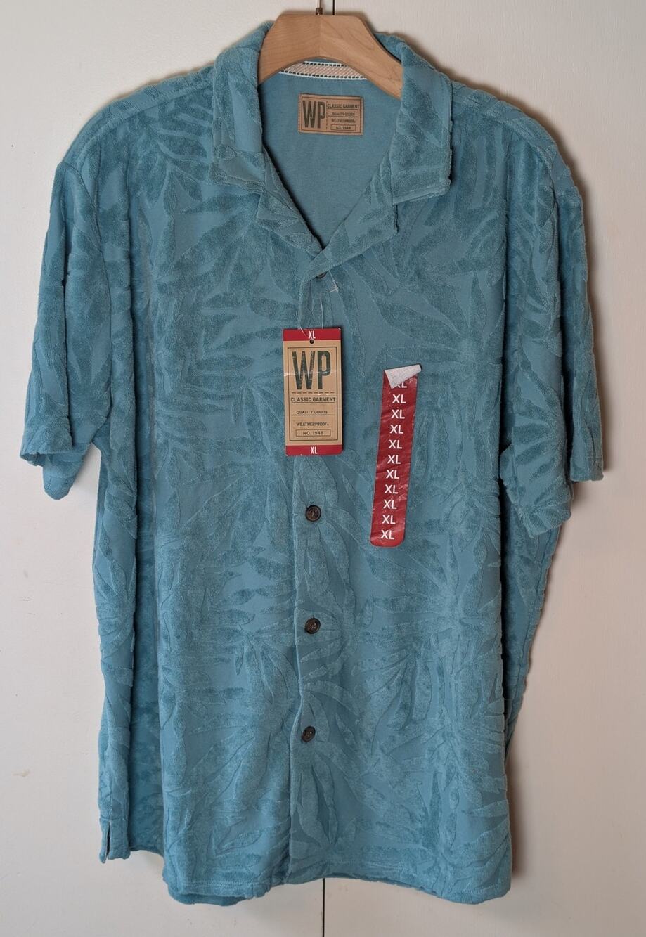 WP Weatherproof Men's Jacquard Print Soft Terry Shirt XL